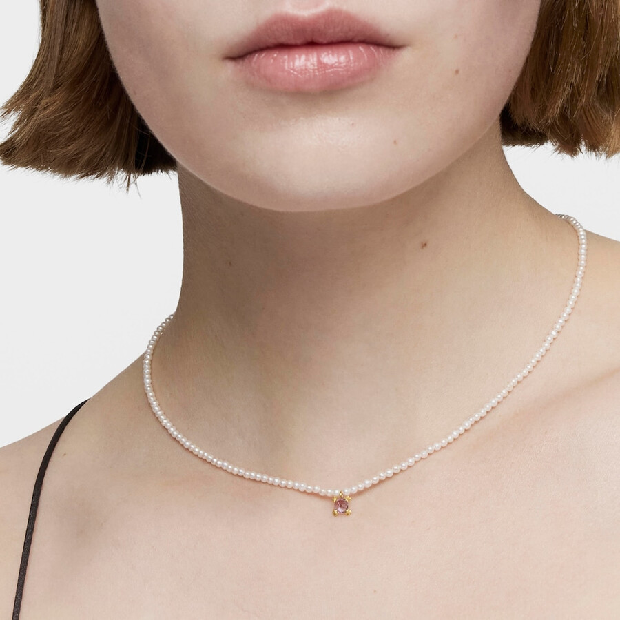 choker aus zuchtperlen gold und tansanit farbpillen