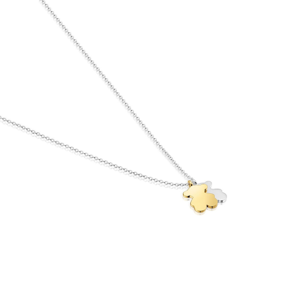 kurze zweifarbige halskette von sweet dolls mit motiven