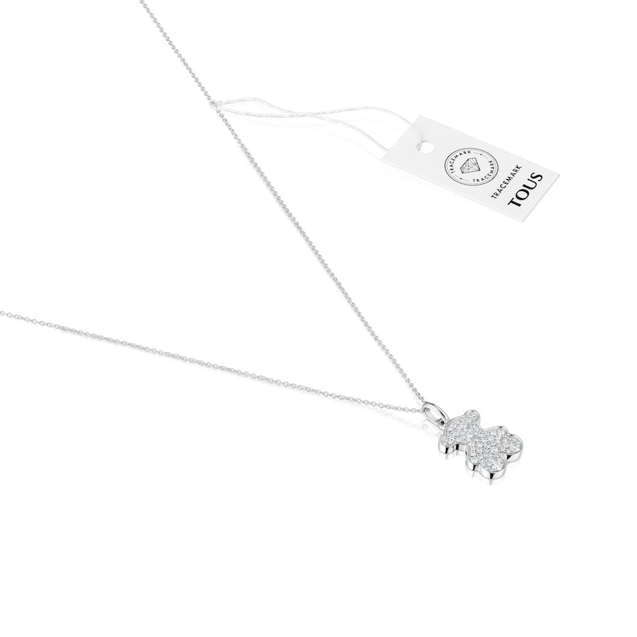 kurze 16 mm bärenhalskette aus weißgold mit diamanten von icon gems
