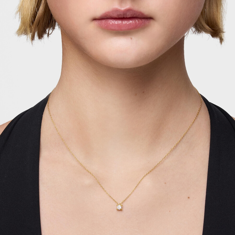 kurze halskette aus 18-karätigem gold über silber mit im labor gezüchteten diamanten farbpillen
