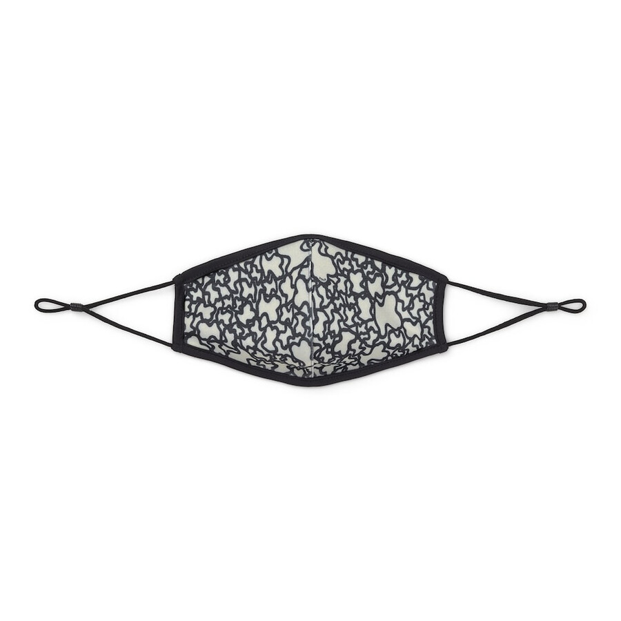 wiederverwendbare kaos mini-maske in beige mit bezug