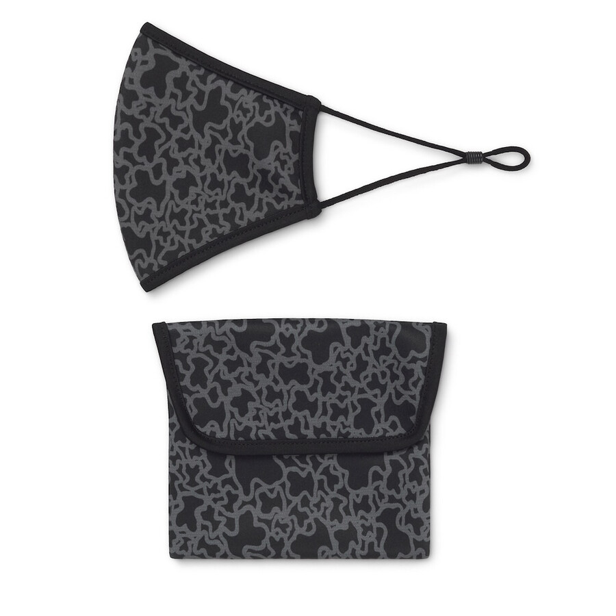kaos mini-maske in schwarz mit schutzhülle