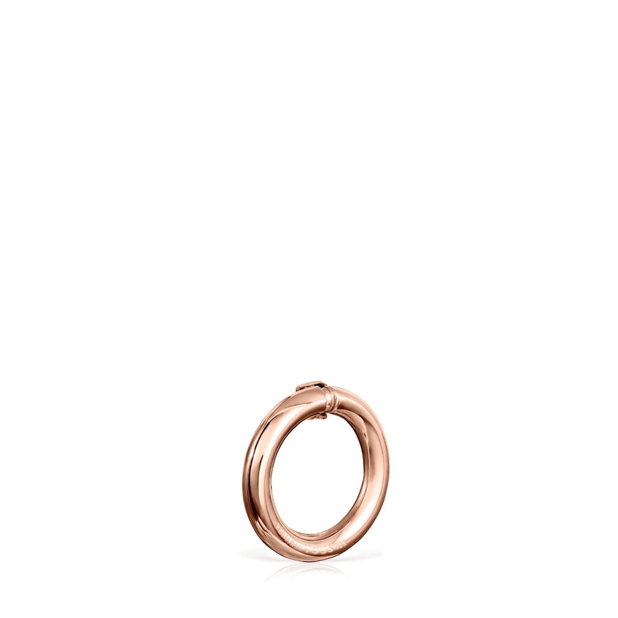 kleiner ring aus roséversilbertem silber