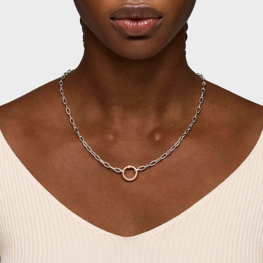 kleiner ring aus roséversilbertem silber