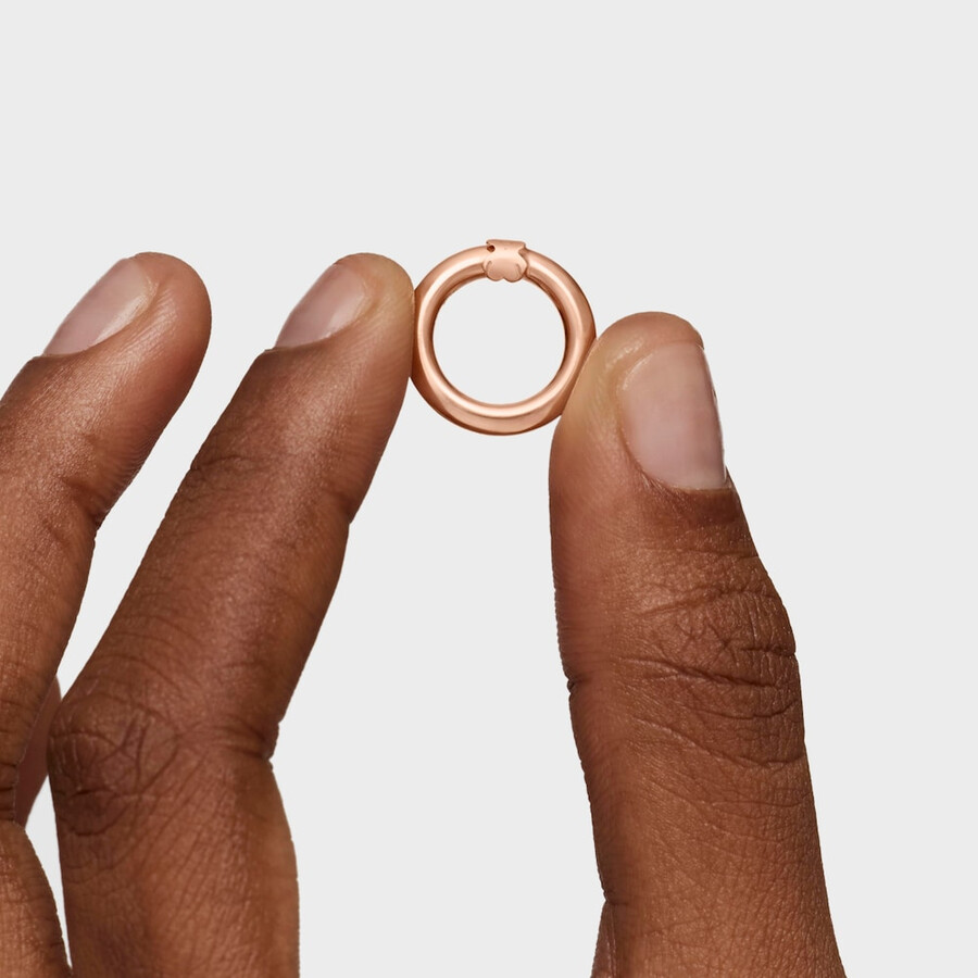 kleiner ring aus roséversilbertem silber