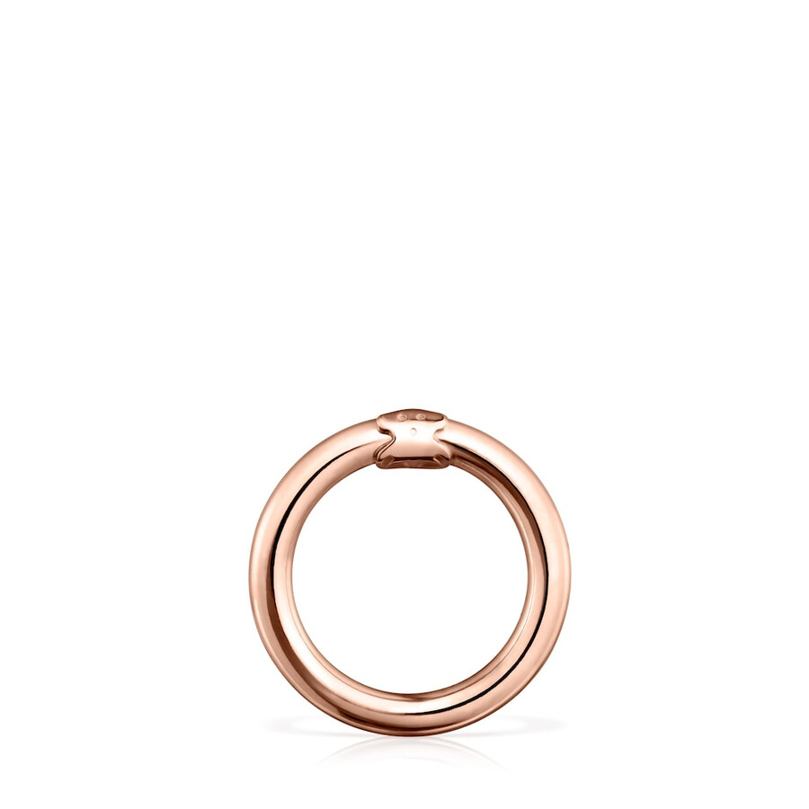 mittelgroßer ring aus roséversilbertem silber