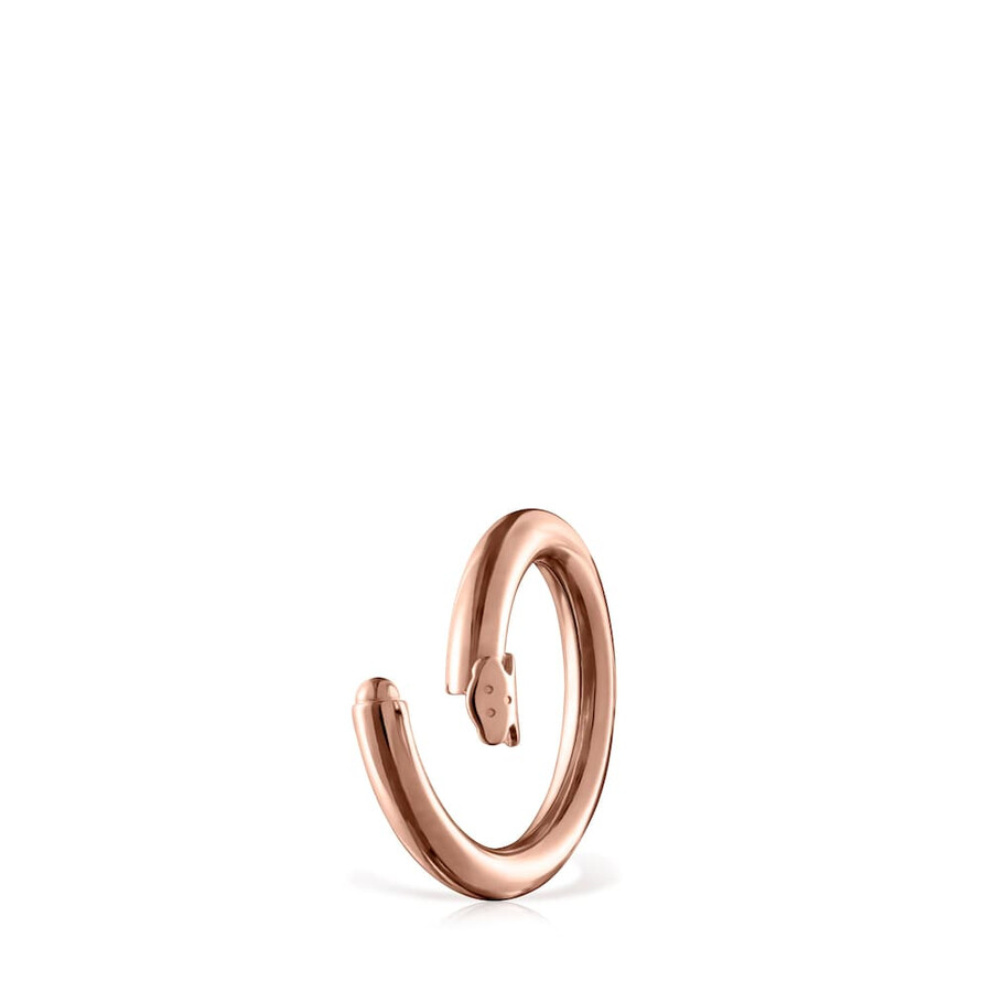 mittelgroßer ring aus roséversilbertem silber