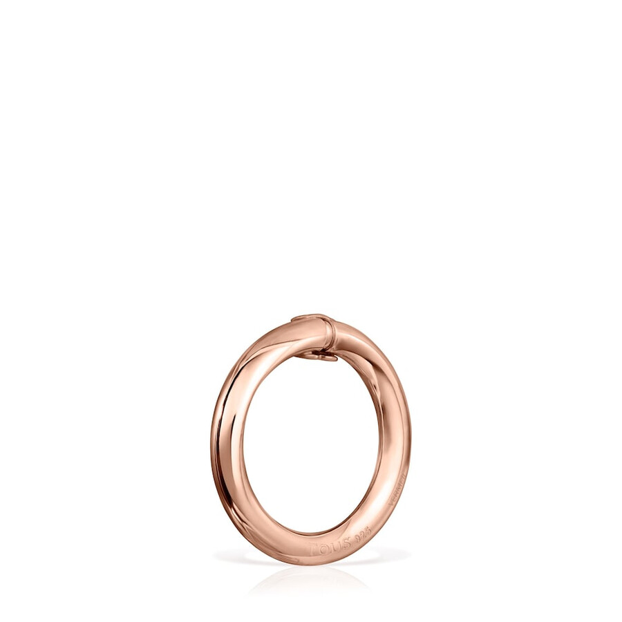 mittelgroßer ring aus roséversilbertem silber