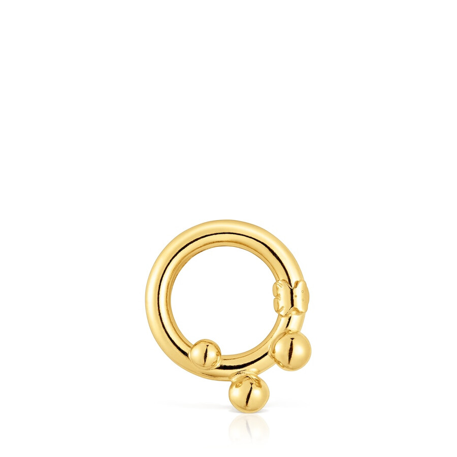 kleiner ring mit 18-karätiger vergoldung auf silber und details.