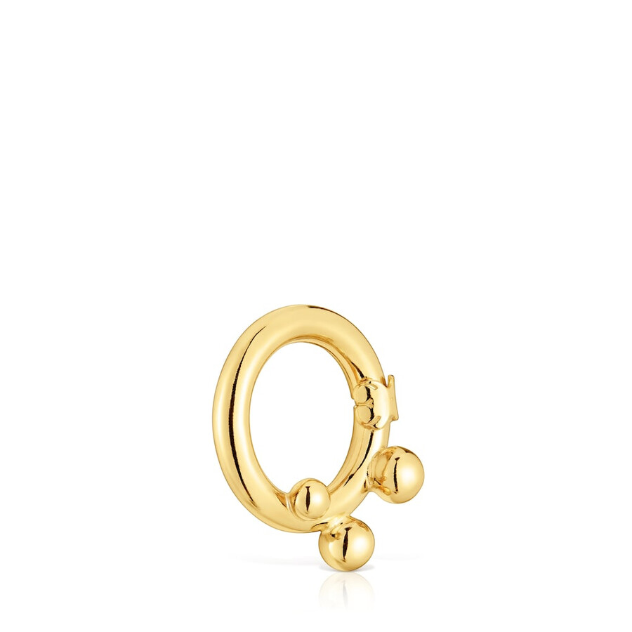 kleiner ring mit 18-karätiger vergoldung auf silber und details.