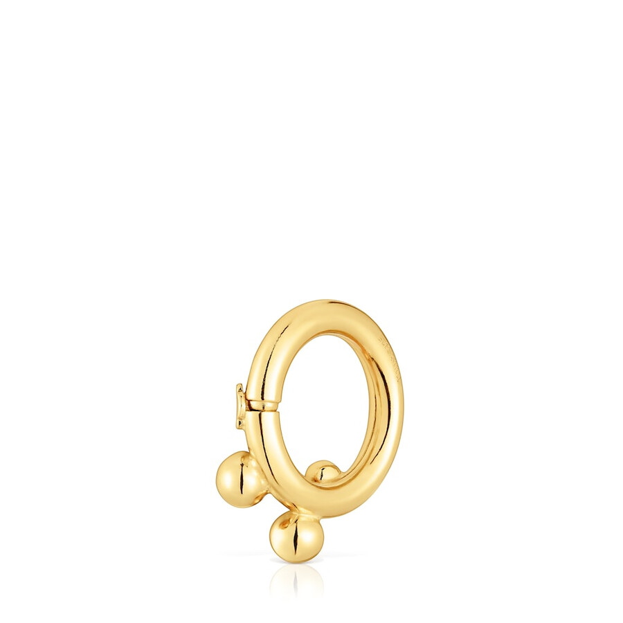 kleiner ring mit 18-karätiger vergoldung auf silber und details.