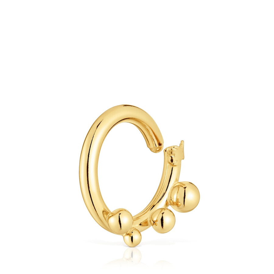 mittelgroßer ring mit 18-karätiger vergoldung auf silber und details.