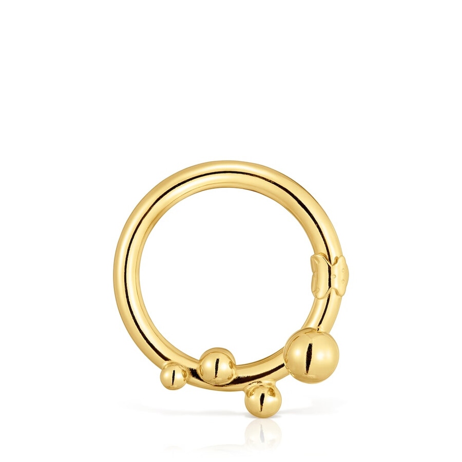 großer ring mit 18-karätiger vergoldung auf silber und details
