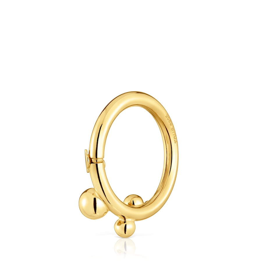 großer ring mit 18-karätiger vergoldung auf silber und details