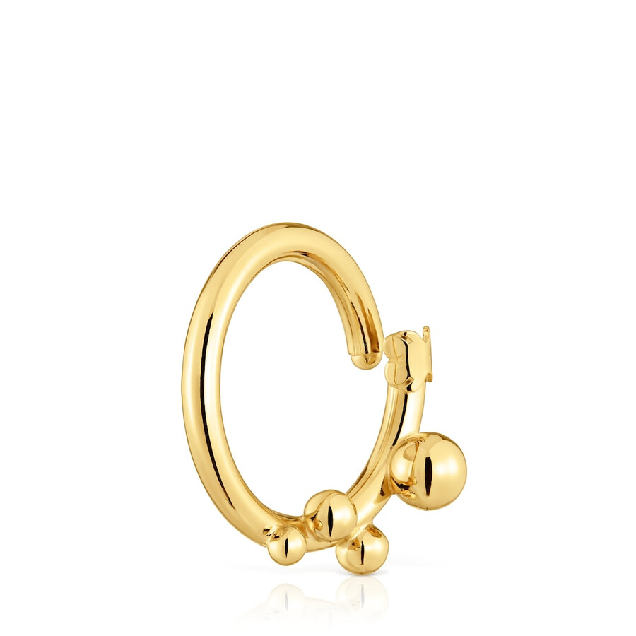 großer ring mit 18-karätiger vergoldung auf silber und details