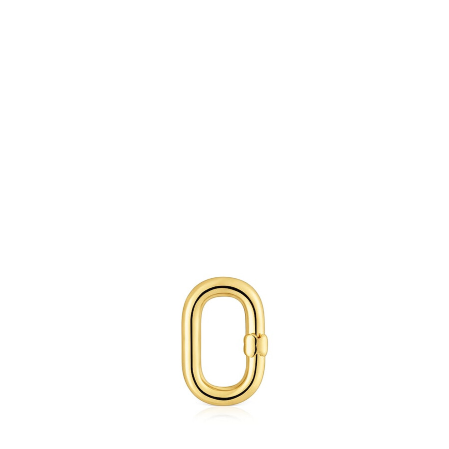kleiner ring mit 18-karätiger vergoldung auf silber ovale form