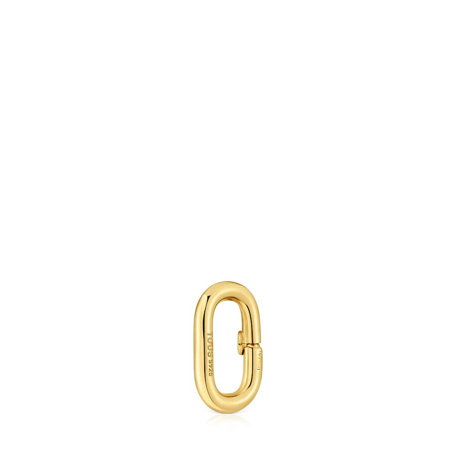kleiner ring mit 18-karätiger vergoldung auf silber ovale form