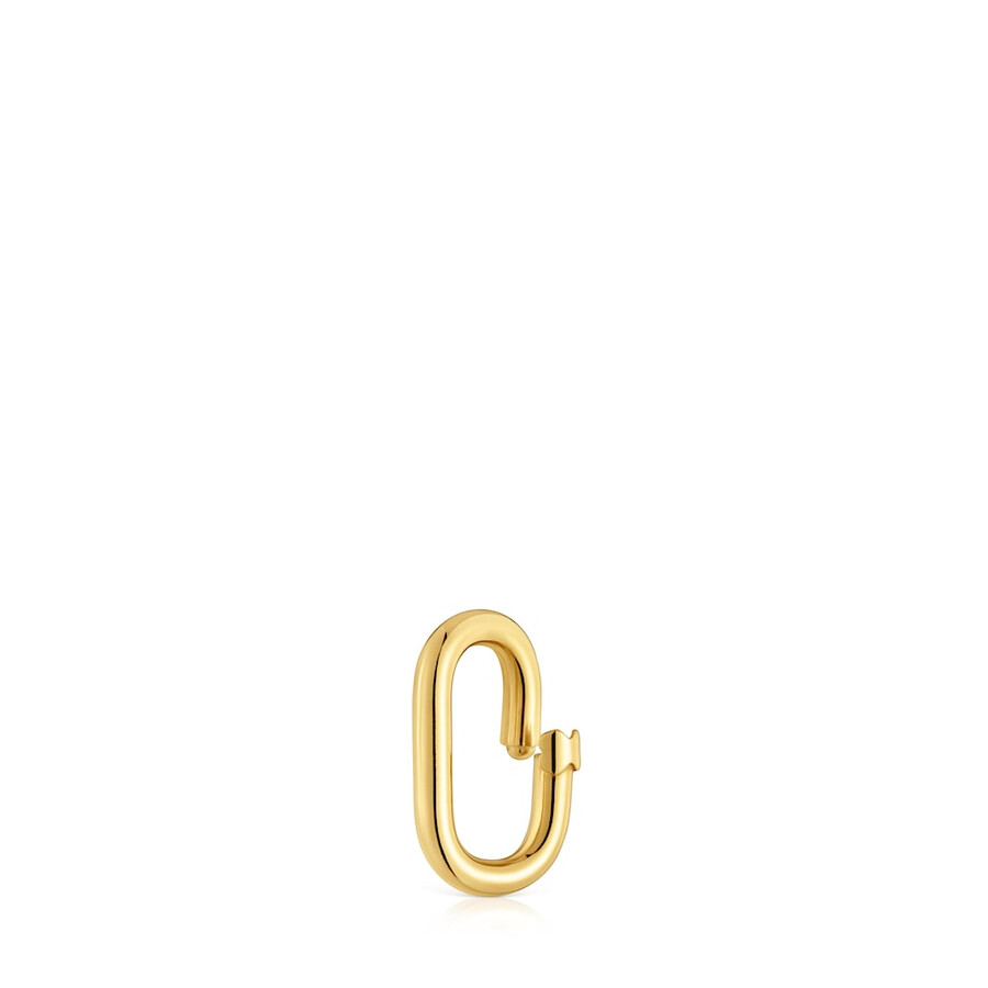 kleiner ring mit 18-karätiger vergoldung auf silber ovale form