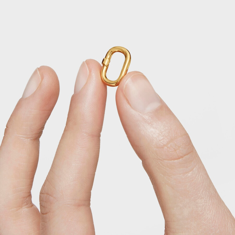 kleiner ring mit 18-karätiger vergoldung auf silber ovale form