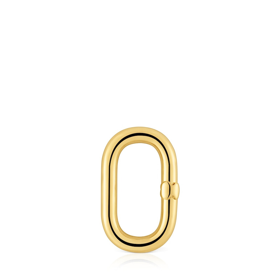 mittelgroßer ring mit 18-karätiger vergoldung auf silber ovale form