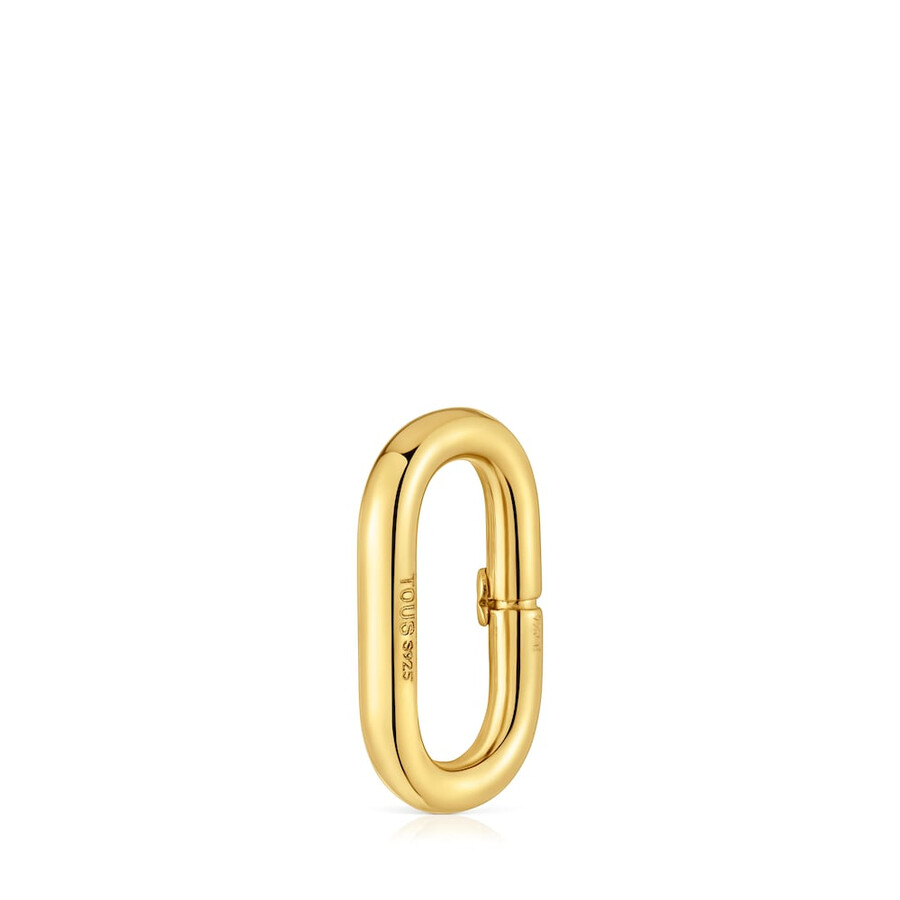 mittelgroßer ring mit 18-karätiger vergoldung auf silber ovale form