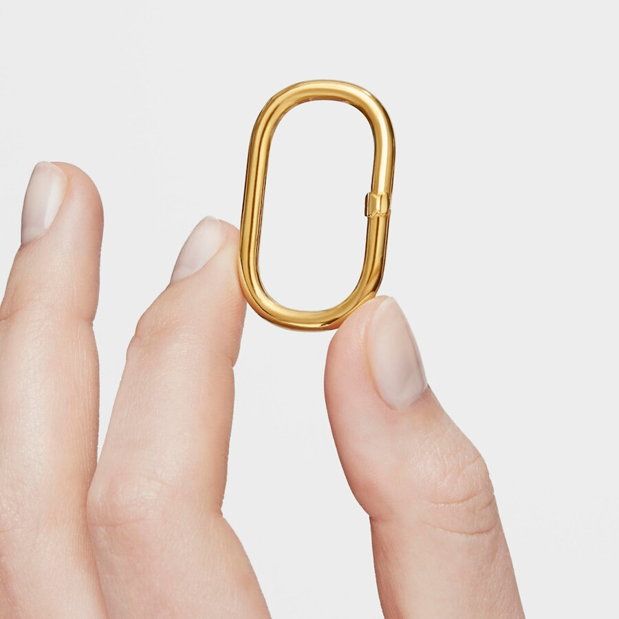 extra großer ring mit 18-karätiger vergoldung auf silber ovale fassung