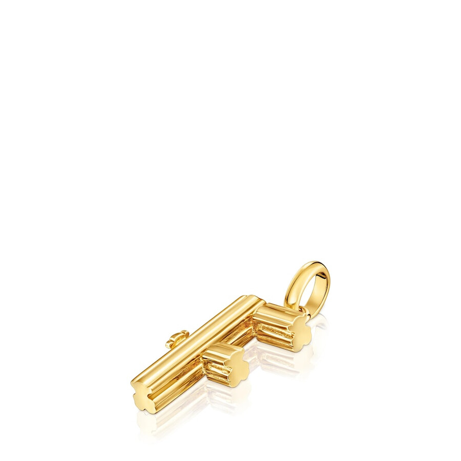 mittlerer anhänger mit dem buchstaben f aus 18-karätigem gold über silber tous alphabet