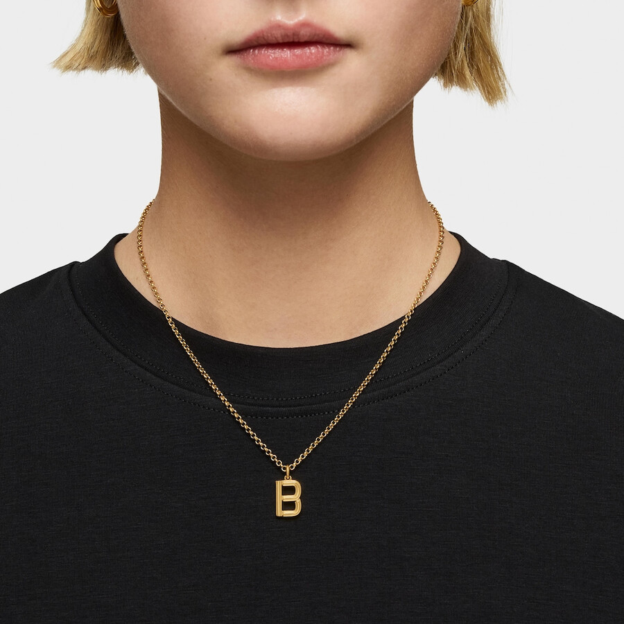 mittlerer anhänger mit dem buchstaben b aus 18-karätigem gold über silber tous alphabet