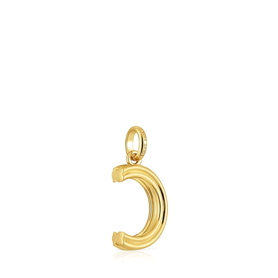 mittelgroßer anhänger mit dem buchstaben c aus 18-karätigem gold über silber tous alphabet