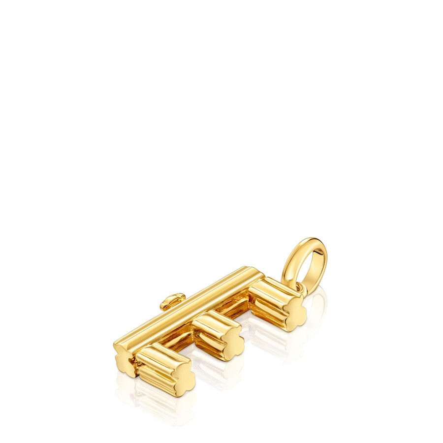 mittlerer anhänger mit dem buchstaben e aus 18-karätigem gold über silber tous alphabet