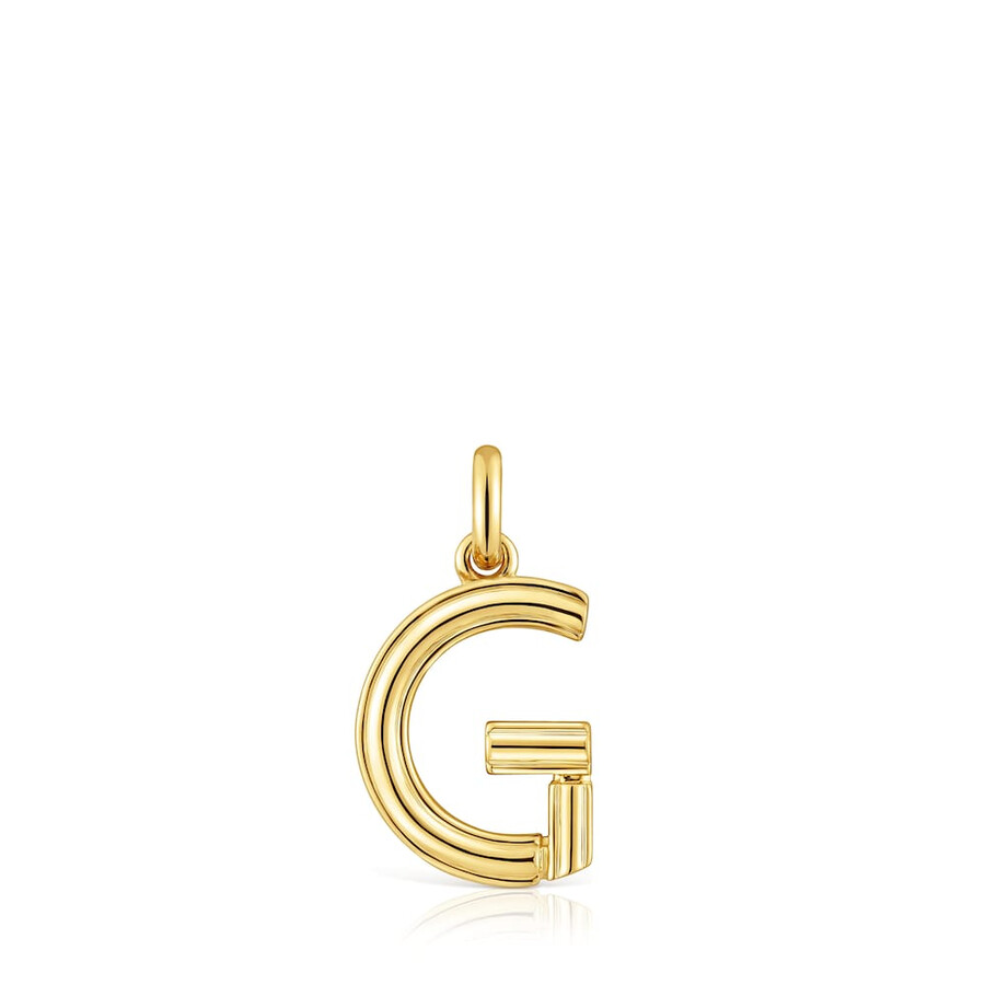 mittlerer anhänger mit dem buchstaben g aus 18-karätigem gold über silber tous alphabet