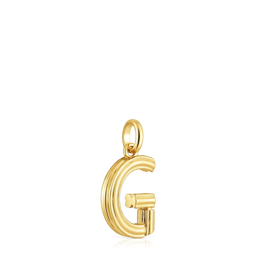 mittlerer anhänger mit dem buchstaben g aus 18-karätigem gold über silber tous alphabet