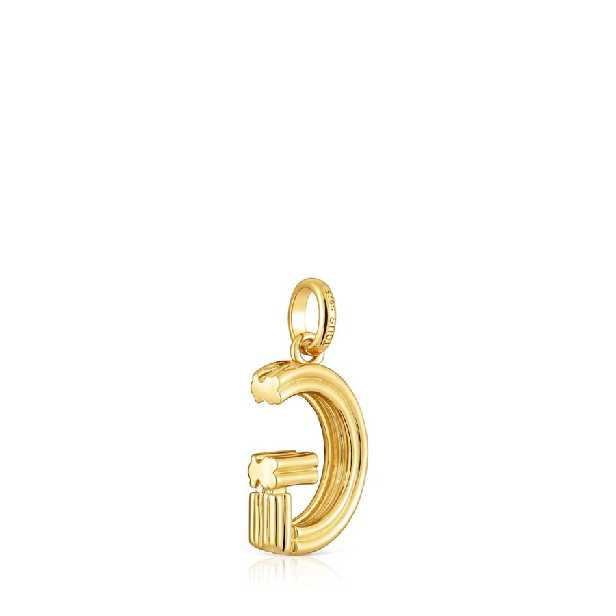 mittlerer anhänger mit dem buchstaben g aus 18-karätigem gold über silber tous alphabet