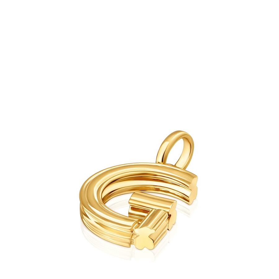 mittlerer anhänger mit dem buchstaben g aus 18-karätigem gold über silber tous alphabet