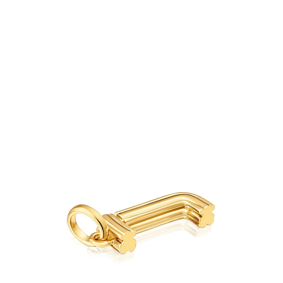 mittlerer anhänger mit dem buchstaben j aus 18-karätigem gold über silber tous alphabet