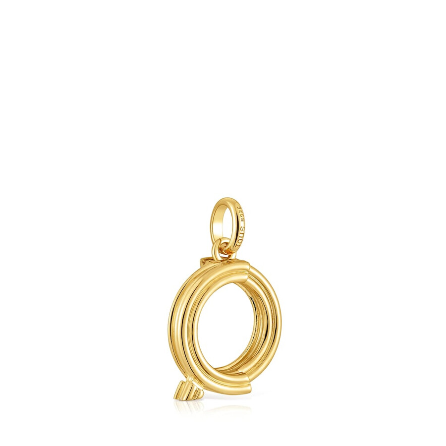 mittlerer anhänger mit dem buchstaben q aus 18-karätigem gold über silber tous alphabet
