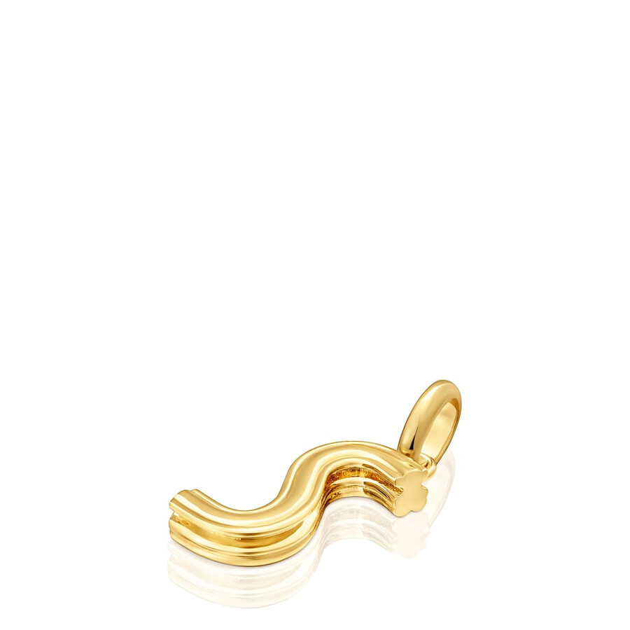 mittlerer anhänger mit dem buchstaben s aus 18-karätigem gold über silber tous alphabet