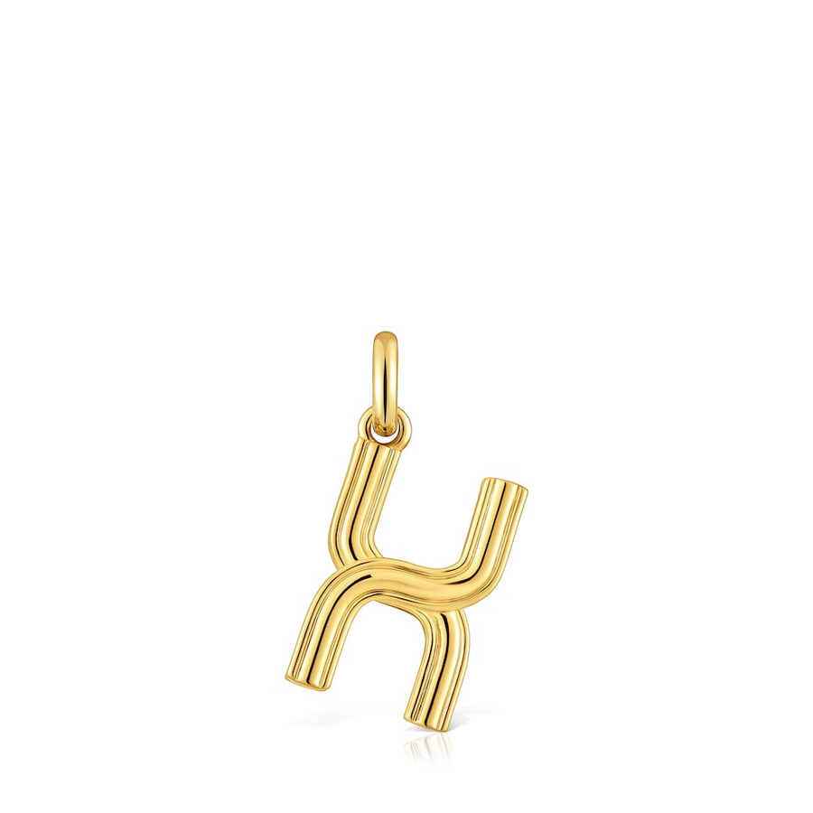 mittlerer anhänger mit dem buchstaben x aus 18-karätigem gold über silber tous alphabet