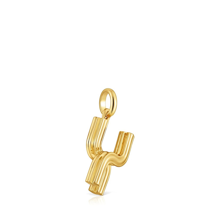 mittlerer anhänger mit dem buchstaben x aus 18-karätigem gold über silber tous alphabet