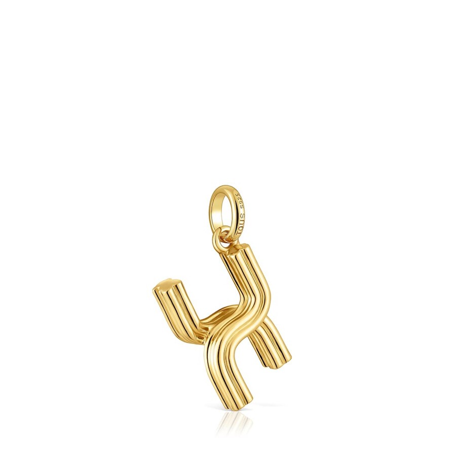 mittlerer anhänger mit dem buchstaben x aus 18-karätigem gold über silber tous alphabet
