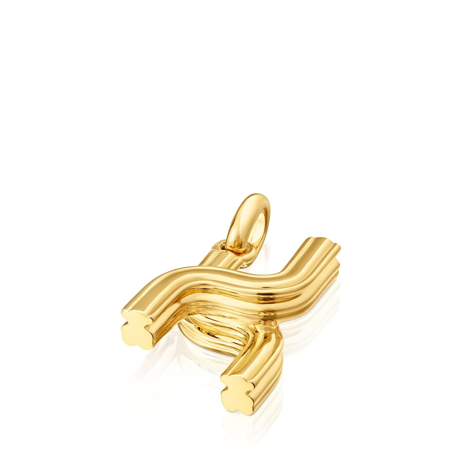 mittlerer anhänger mit dem buchstaben x aus 18-karätigem gold über silber tous alphabet