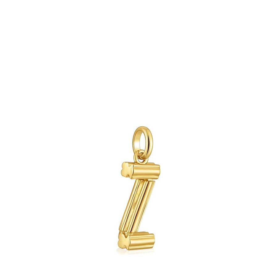 mittlerer anhänger mit dem buchstaben z aus 18-karätigem gold über silber tous alphabet