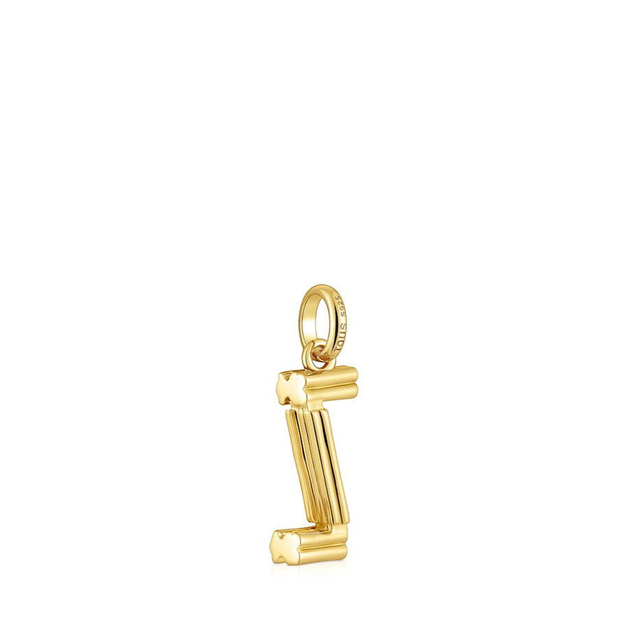 mittlerer anhänger mit dem buchstaben z aus 18-karätigem gold über silber tous alphabet