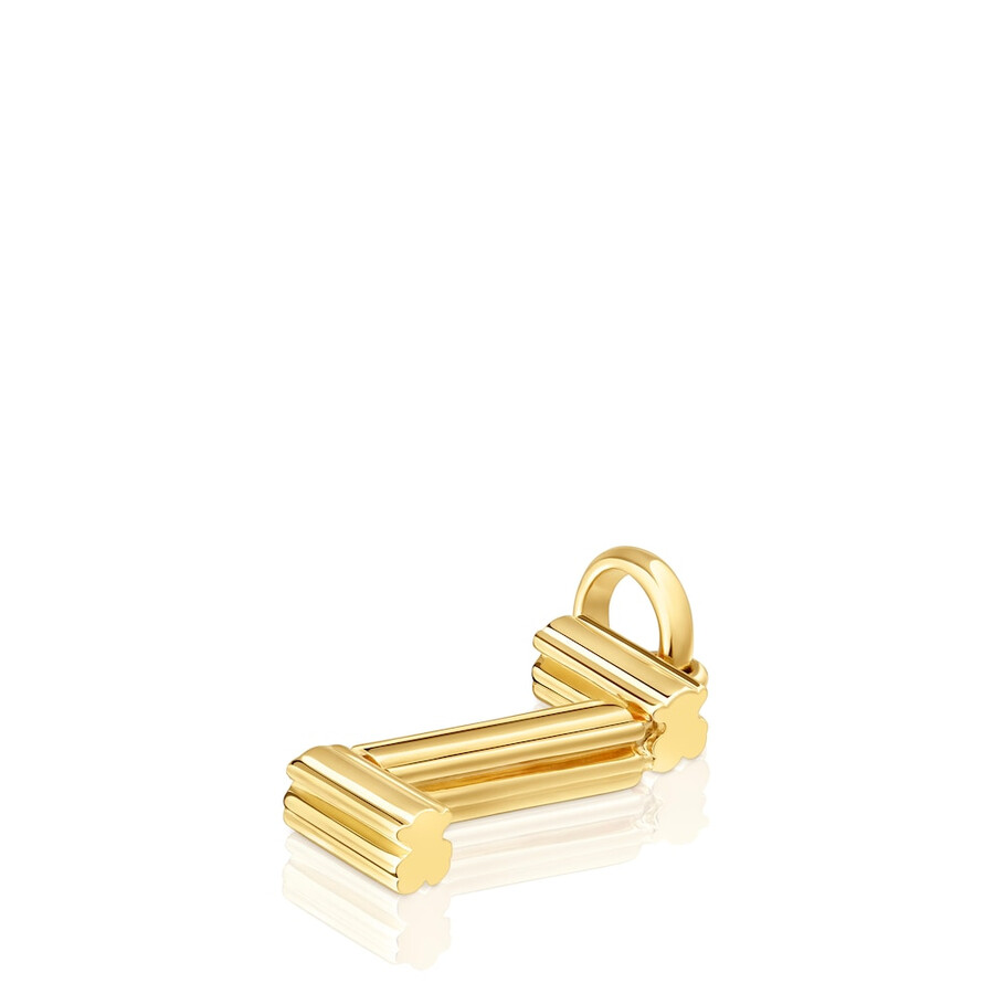 mittlerer anhänger mit dem buchstaben z aus 18-karätigem gold über silber tous alphabet