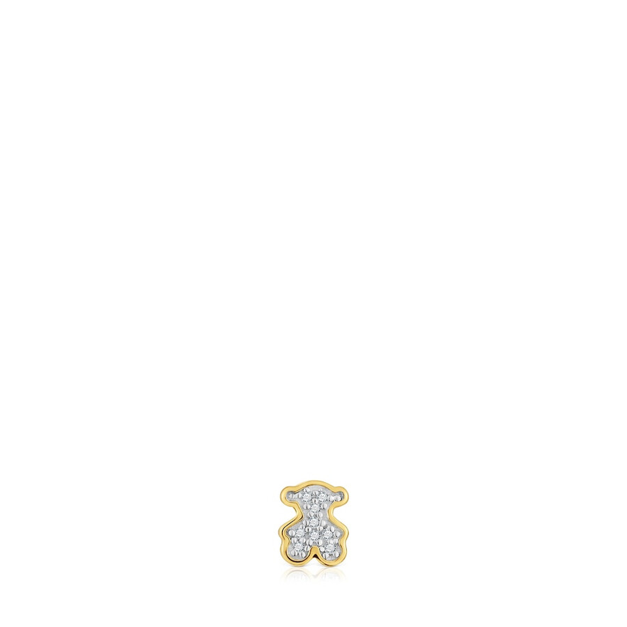 kleiner bärenanhänger aus 18-karätigem gold über silber mit diamanten tous 1950