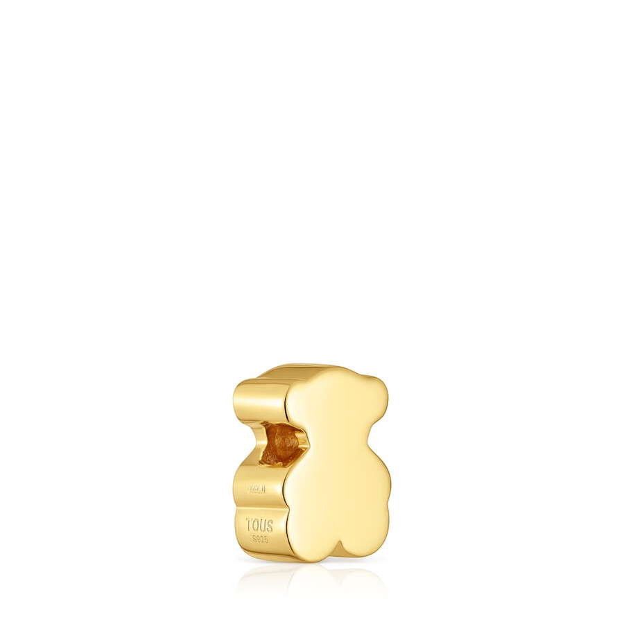 anhänger aus silber mit bärenmotiv vergoldet mit 18 karat gold und diamanten hergestellt in den usa um 1950.