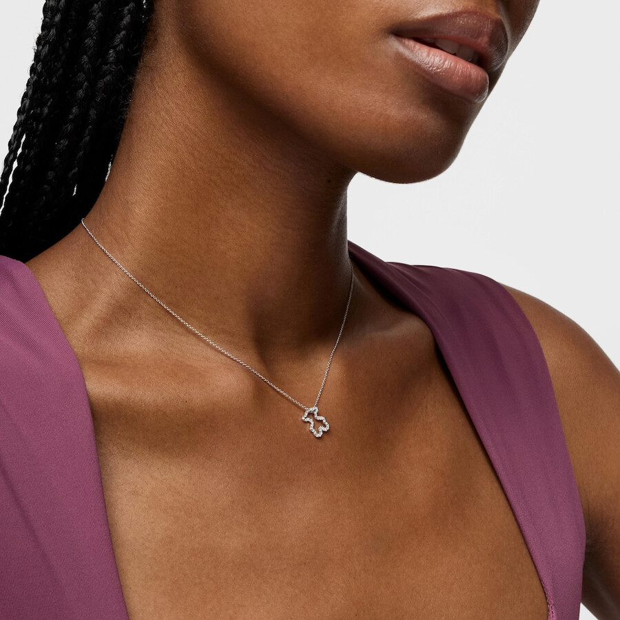 115 mm großer bärenanhänger aus weißgold mit diamanten von icon gems