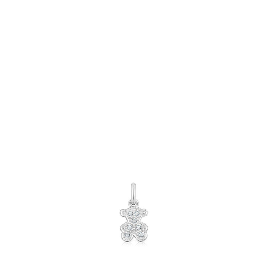 8 mm großer bärenanhänger aus weißgold mit diamanten von icon gems