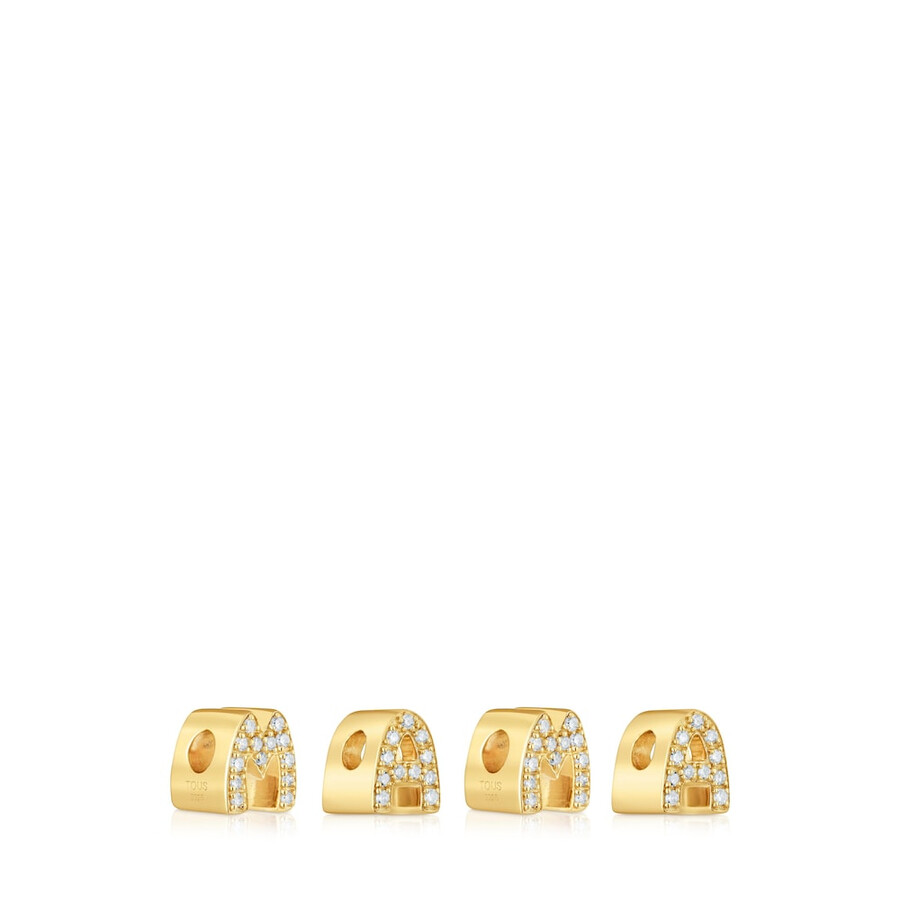 18-karätige vergoldung auf silber packung mit charms und diamanten tous mama