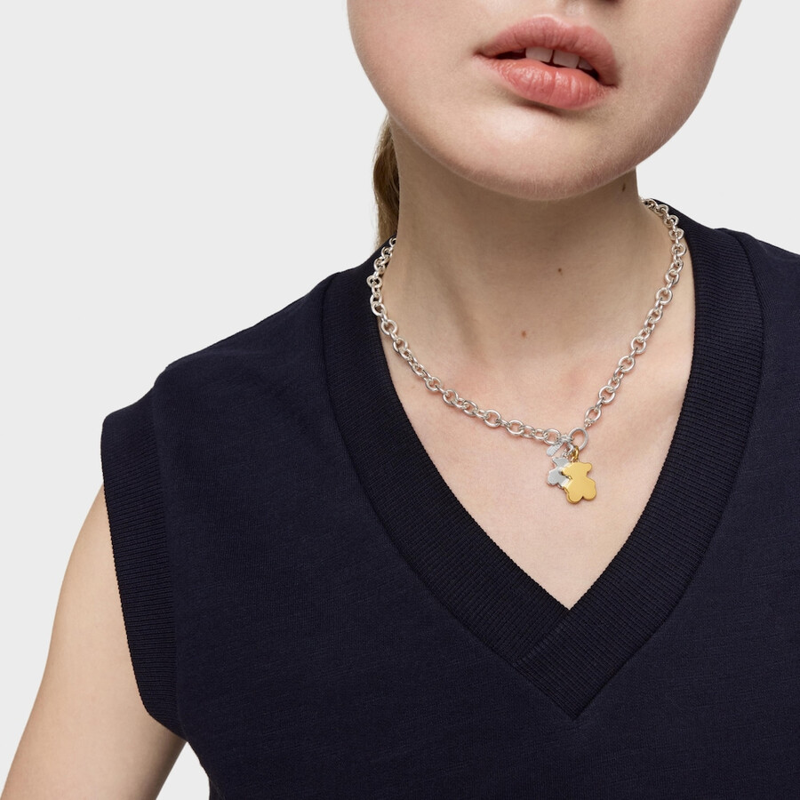 kleiner 16-mm-bärenanhänger aus 18-karätig vergoldetem silber sweet dolls